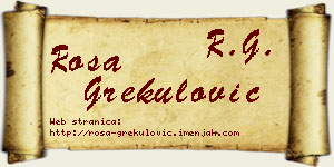 Rosa Grekulović vizit kartica